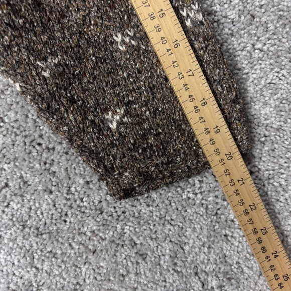 Croft & Barrow Hand Knitted Silk Wool Mohair Reindeer Fair Isle Sweater Mens L - Picture 9 of 10